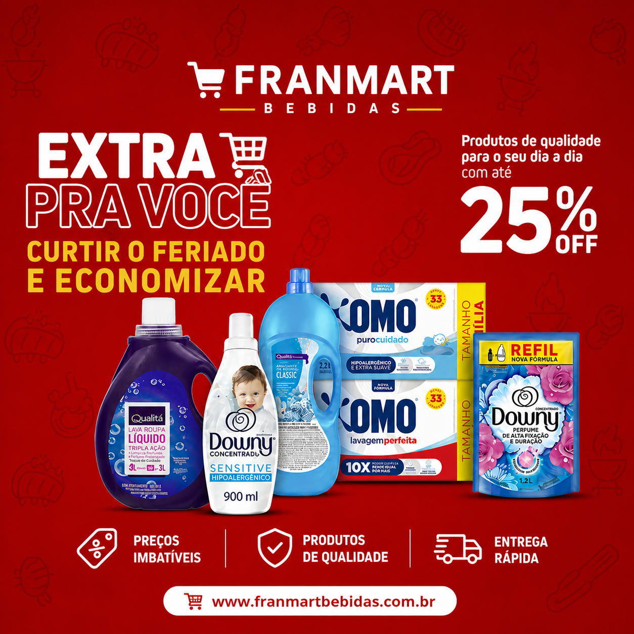 Bnner Limpeza Franmart Bebidas MOVEL2 Whisky teste de produto - Imagem 1